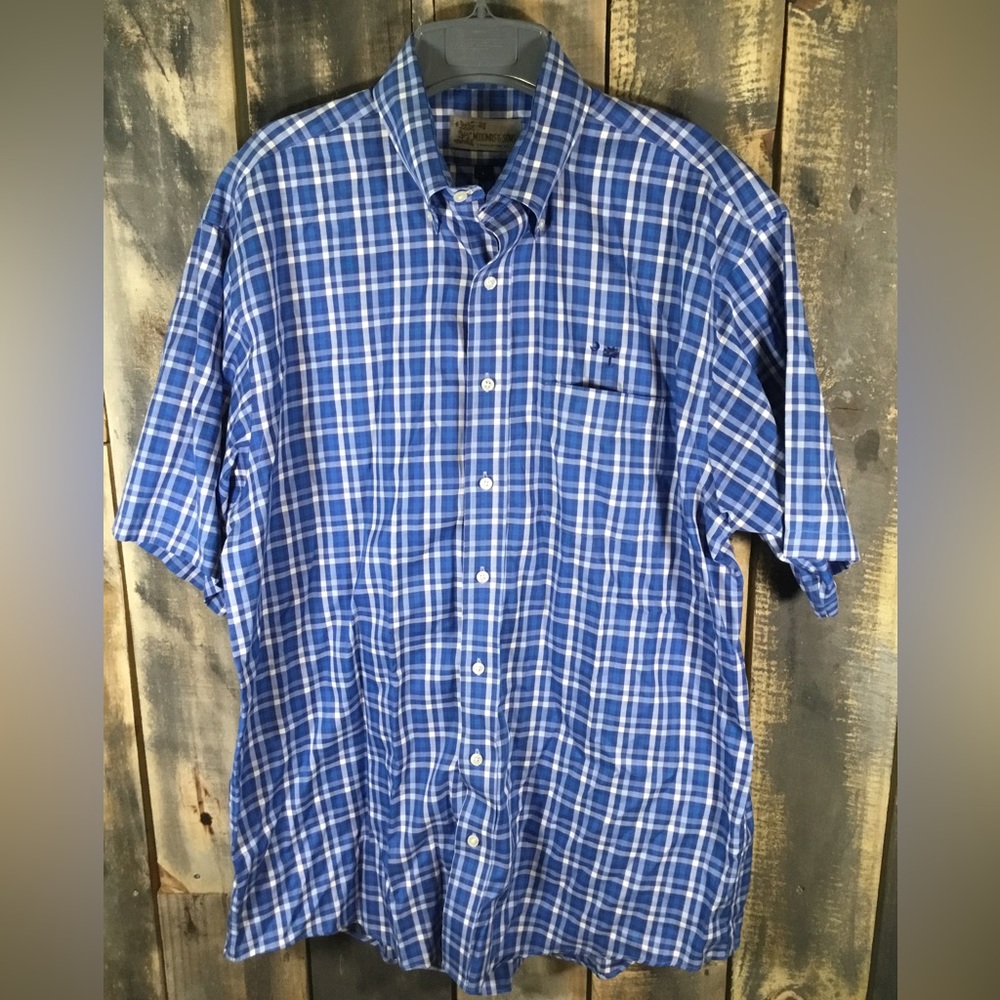 M. Dumas & Sons casual button down short sleeve shirt men’s size L